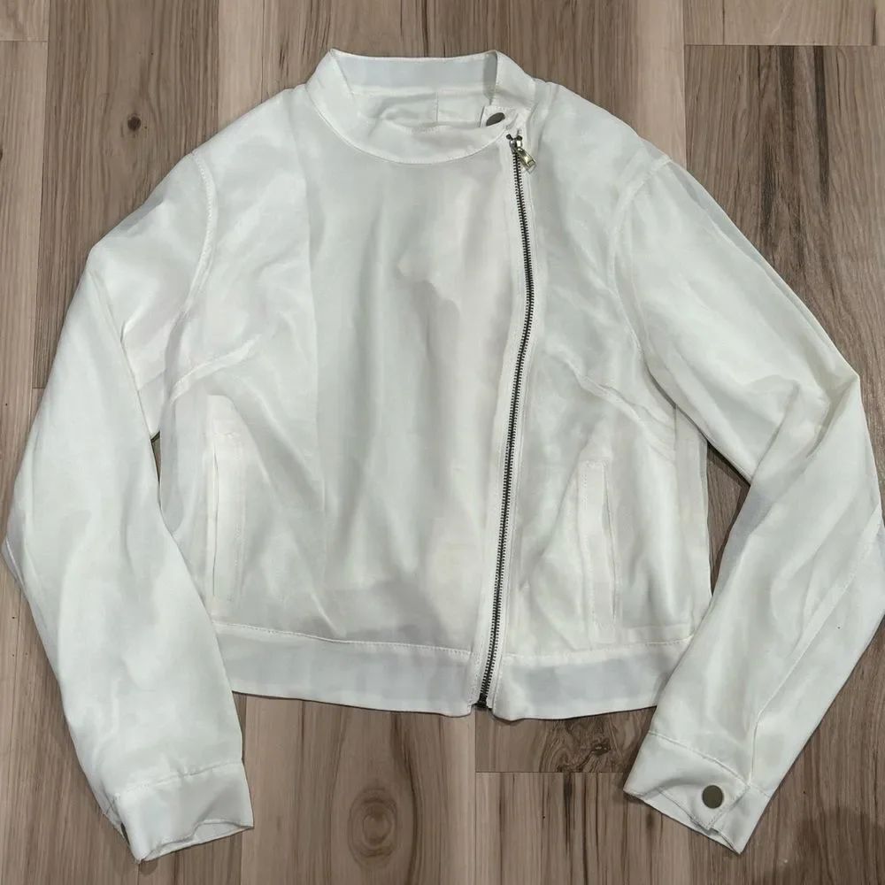 Rachel Roy Lightweight Asymmetrical Moto Biker Side Zip Jacket Women’s 6